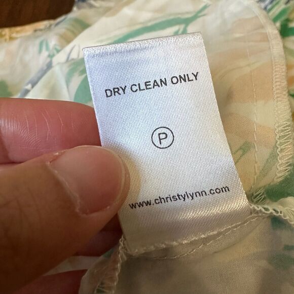 CHRISTY LYNN Lucie Dress in Multi Leaves Print *Belt maybe Missing* - Picture 8 of 9